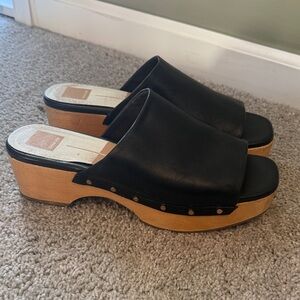 Dolce Vita Clogs with Wooden Platform
